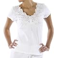 Gilligan & OMalley® Eyelet Tee - White