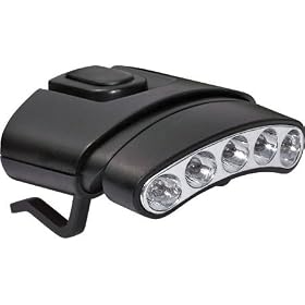 Cyclops CYC-HCDT-WR Tilt White/Green LED Hat Clip Light, Black