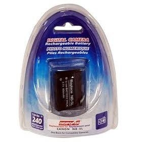 DigiPower BP-CN5L Replacement Li-Ion Battery for the Canon NB-5L by DigiPower