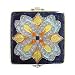 Blue Elegant Square Bejeweled Compact Mirror