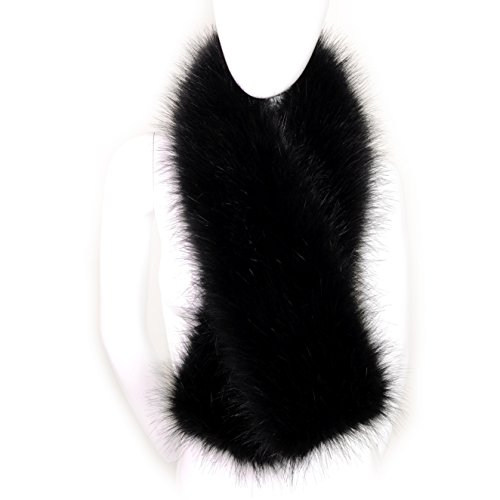Futrzane Winter Straight Scarf Wrap Faux Fake Fur Collar Shawl Shrug Fluffy Collors