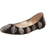 ALL BLACK Womens Leaf Printed Ballet Flat