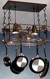 LAMPS BEAUTIFUL Rustic Lodge Oak Leaves Pot Rack by Meyda Tiffany--Excellent customer service--see our feedback.
