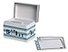 C.R. Gibson White, Blue Striped Recipe Box with Tab Dividers and Coordinating Recipe Cards, 53pc, 6.5'' W x 4.75'' H x 4.25'' D