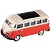 HO Die-Cast VW Bus, Red w/White Roof