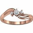 14K Rose Gold Diamond Promise Ring - 0.14 Ct.