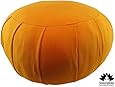 Zafu Round Kapok-filled Meditation Cushion: 100% Organic Cotton Cushion Cover