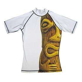 After Party Womens Tiki Short Sleeve Surf Rashguard with UV Protection