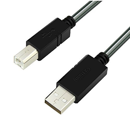 Bplus Y05-U21-1000 : USB 2.0 - A Male to B Male Cable (1m) - High-Speed; Dark Green