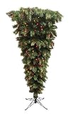 5.5' Famous Upside Down Pre-Lit Artificial Christmas Tree - Multi Lights