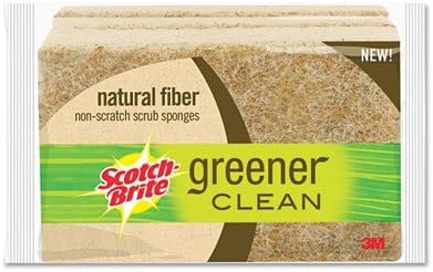 Scotch-Brite Greener Clean Non-Scratch Scrub Sponge, 3/Pack [Set of 2]2