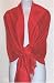 70% Pashmina 30% Silk Paisley Self-Design Shawl / Wrap / Stole - Red