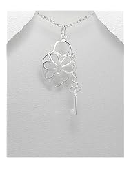 Key Pendant Necklace In 92.5 Sterling Silver