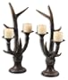 Set of 2 Stag Horn CandleHolders