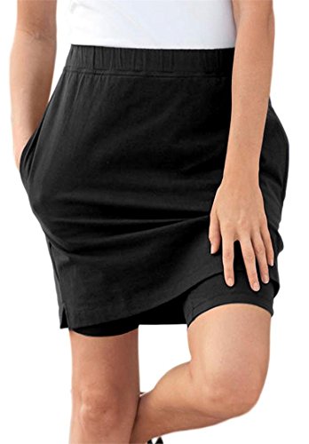 Women's Plus Size Stretch Cotton Skort