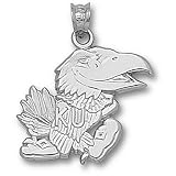 Sterling Silver University Of Kansas Jayhawks Pendant
