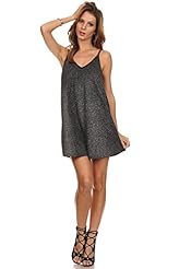 Metallic/Polyester/Spandex Sleeveless Spaghetti Strap Glittering  Dress