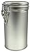 Latching Tea Tin, Tea Canister, Airtight Tea Container, Spice Storage Tins, Stainless Steel Coffee Canister w/ Airtight Latch Rubber Seal, 12 oz (Set of 2) (2)