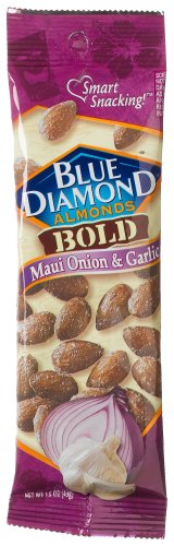 Blue Diamond Almonds, Maui Onion & Garlic, 1.5-Ounce Packages (Pack of 24) by Blue Diamond