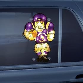 Minnesota Vikings Car Window Lighted Football Player