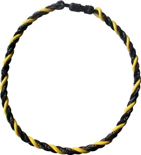 Pinnacle Sports Triad Titanium Triple Necklace, Black/Gold, 18-Inch