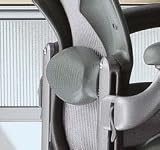 Aeron Chair Adjustable Smoke Grey Lumbar Support Pad Medium Size B - Genuine Herman Miller Parts for your Aeron Home Office Desk Task Chair - Light Smoke Grey Adjustable Lumbar Lower Back Support Cushion