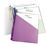 AVE75254 - Ring Binder Polypropylene Pockets for Assorted 11 x 8-1/2 Sheets