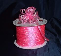 Organza Pull Ribbon Bows - 1/8" - 100 Yards - Hot Pink