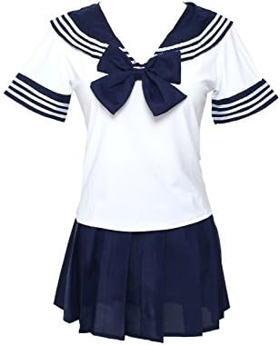 Queeneyes Japanese School Uniform Mini Skirt Cosplay Costume Anime Girl