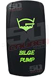 Rocker Switch Illuminated Bilge Pump On/off 20 Amp - 50 Caliber Racing - Custom Boat Parts - DIY Universal Marine Switches