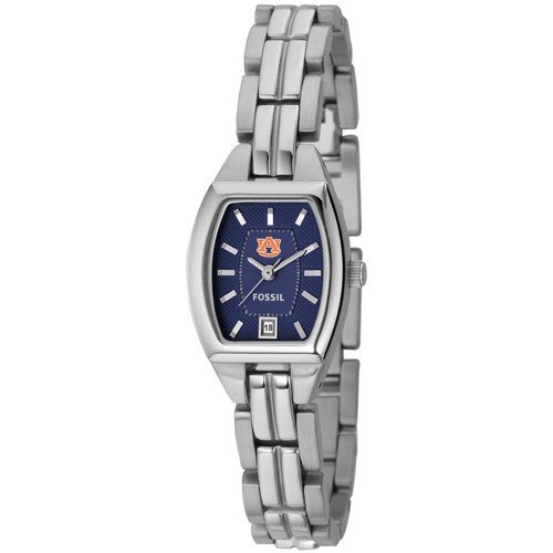 Fossil Auburn Tigers Ladies Stainless Steel Analog Cushion Watch