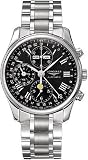 Longines Watches- Longines Master Complications Moonphase Automatic Chronograph Transparent Case Back Men's Watch