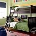 Simple Bed & Bunk - Twin-Over-Full Bunk Bed (Espresso) 81.8 x 60.5 x 74.06h