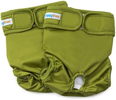 HappyPaw 2pc Green Dog Diaper ... (SMALL)