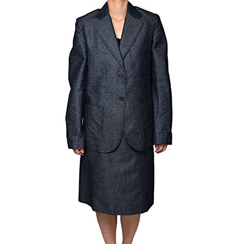 (シャネル)CHANEL デニム スーツ セットアップ ジャケット スカート　ブルー　38 ［中古］