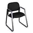 Safco 3452BL 3460 Series Sled Base Guest Chair, Black Fabric