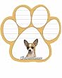 Tan Chihahua Dog Paw Magnetic Note Pads