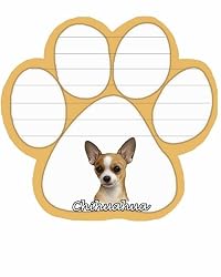 Tan Chihahua Dog Paw Magnetic Note Pads