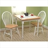 IMAGE OF Dining Set - Table and Two Chairs - Tile Top Table (White) (Sizes Vary)