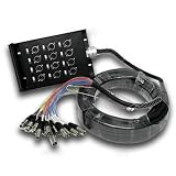 Seismic Audio - 8 Channel XLR SNAKE CABLE 50' long - 8 XLR sends and 4 XLR returns - Color Coded, Numerically well labeled - Heavy Duty 50 feet long