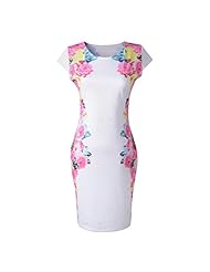 Polyester/Spandex Knee Length Floral Print Sleeveless Wedding Party Dress/Bodysuit 