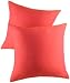 Poppy Orange-hot Pink Dupioni Silk Throw Pillow Cover
