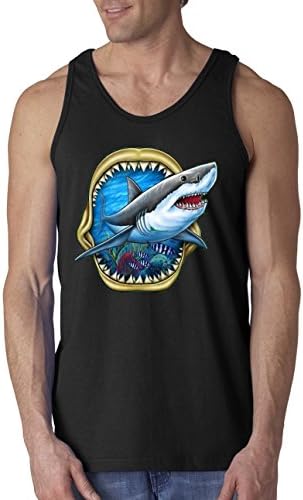 Shark Jaws - Fishing / Fisherman's Tank Top - Black - XL