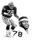 Art Shell Oakland Raiders 16 x 20 Lithograph