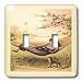Florene Victorian - Girl n Kittens On Hammock - Light Switch Covers - double toggle switch
