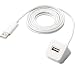 ELECOM USB2.0延長ケーブル 卓上用 マグネット入 2m ホワイト U2C-ETM20WH