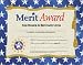 CERTIFICATES MERIT AWARD 30/PK W/ STARS 8.5 X 11