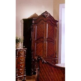 Cherry Finish Two Door TV Armoire
