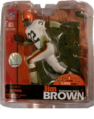 McFarlane Toys NFL Sports Picks 2007 Hall of Fame Limited Edition Exclusive Action Figure Jim Brown (Cleveland Browns) White Jersey