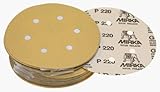 Mirka 23-624-220 6' 6-Hole 220 Grit Dustless Hook & Loop Sanding Discs - 50 Pack [並行輸入品]